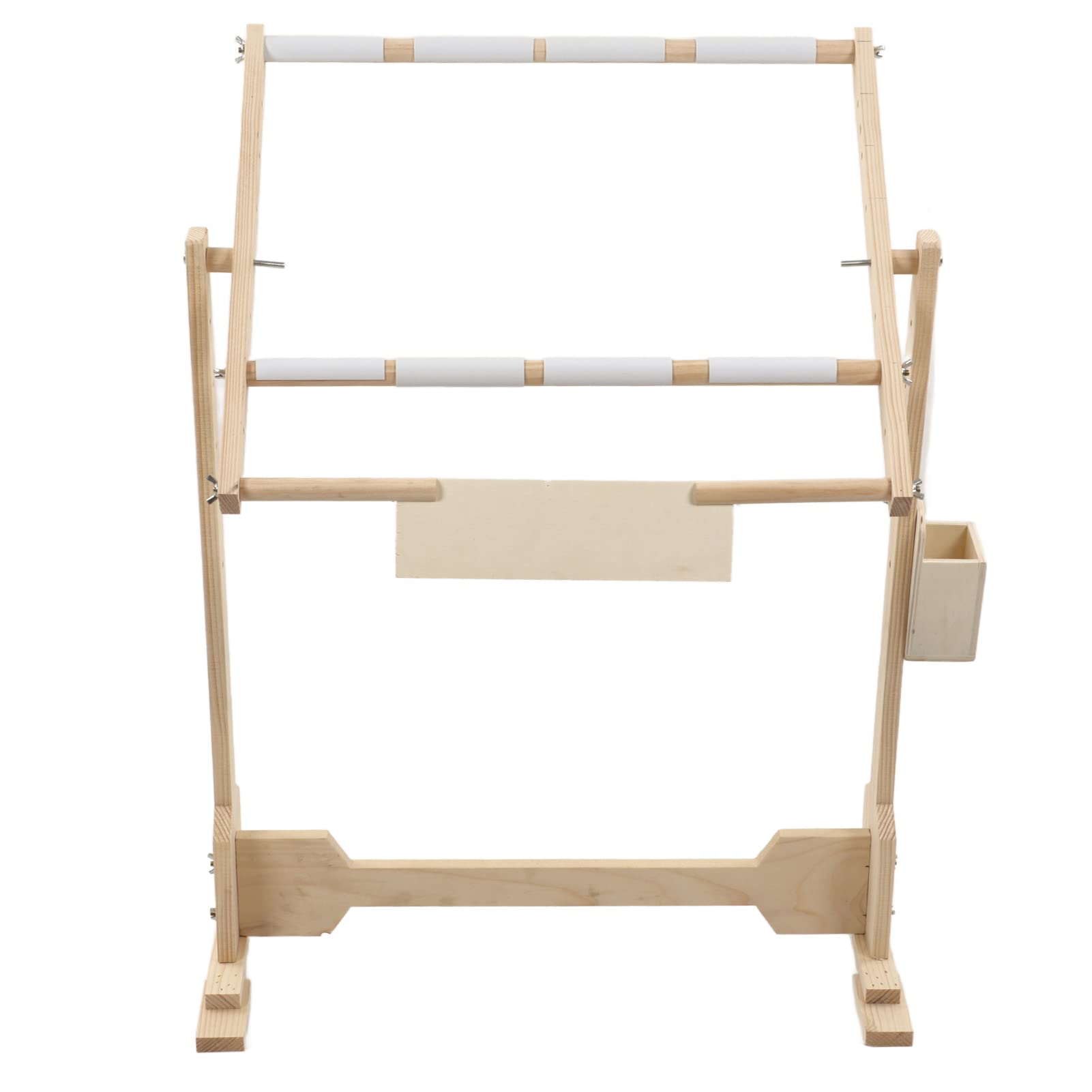 Ejoyous 9CT Cross Stitch Frame, 50cm 5 Height Levels 360 Degree Rotation Wooden Embroidery Tapestry Floor Stand for Large Projects