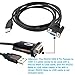 URBEST 2Meter RS232 DB9 9 Pin Female to USB 2.0 PLC Serial Straight-Through Cable for Vigor VB VH