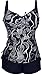 Womens Two-Piece Pin Up Swimwear Boy Short Bottom Printed Swimsuits Tankini
