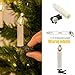 Kithouse 10 Set Christmas Window Candles Lights with Timer Remote Battery Operated Electric Christmas Tree Candle LED Flameless for Windows Christmas - Suction Cups, Spikes & Clips Included,Warm White