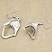 RechicGu Vintage Silver Shark Hinged Moveable Tooth Jaws Skull Hell Demon Mouth Dangle Earrings Fancy Dress
