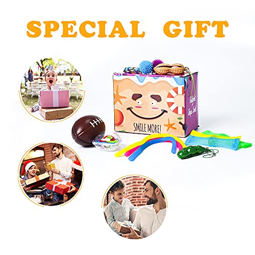 Sensory Fidget Toys Set, 17 Pcs Stress Relief and Anti-Anxiety Tools Bundle for Children/ Adults/ Autism, Toy Box Sensory Pack with Bubble Fidget Toy, Pop Fidget Toys for Birthday/Classroom Reward