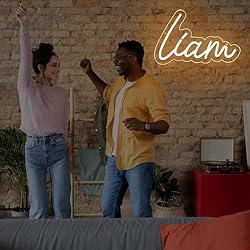 ATTNEON Liam Name Neon Sign,LED Liam Name Neon