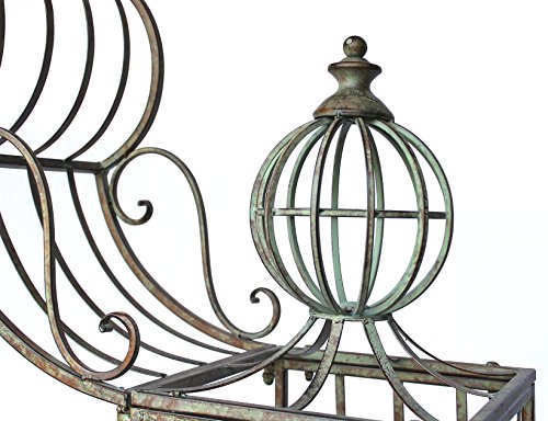 DanDiBo Rosenbogen mit Tor Pforte Metall 275x170 cm Rundbogen Torbogen Pergola 110241 Schmiedeeisen Rankhilfe Gartentor – Bild 7