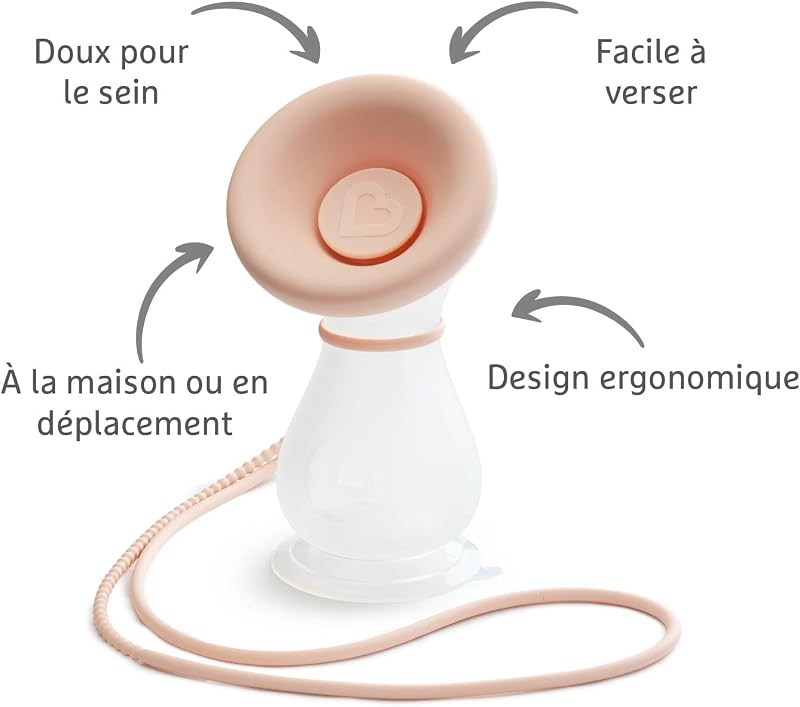 Tire-Lait Manuel en Silicone | Contenance jusqu’à 120 ml de lait | Design ergonomique & facile à utiliser | Essentiels pour bébé et allaitement