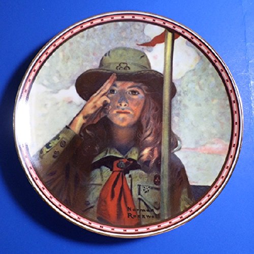 Edwin M Knowles China Company ** A Mind of Her Own: Rockwell's Studies of Girlhood-"On My Honor" #8 (1988) ** 84-R70-9.8