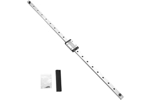 HOCPKOT 500mm MGN12 Linear Rail Guide with MGN12H Stainless Steel Black Carriage Block for DIY 3D Printer and Machines(Type H,500 mm)