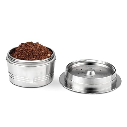 Miju Kaffeekapsel,kaffeekapseln,Nachfüllbarer wiederverwendbarer Kaffeekapselfilter aus Edelstahl UrsprüNgliches Aroma Des Ka