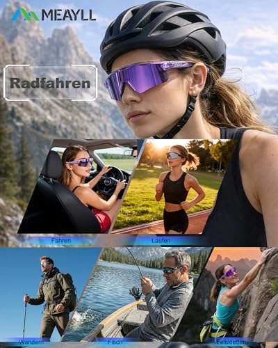 Cycling Glasses Men Quick Glasses Women UV400 Sunglasses Protective Glasses TR90 Frame with Adjustable Nose Wings & Temple MTB Sports Glasses Running Glasses Sunglasses for Bicycle Fishing Ebike