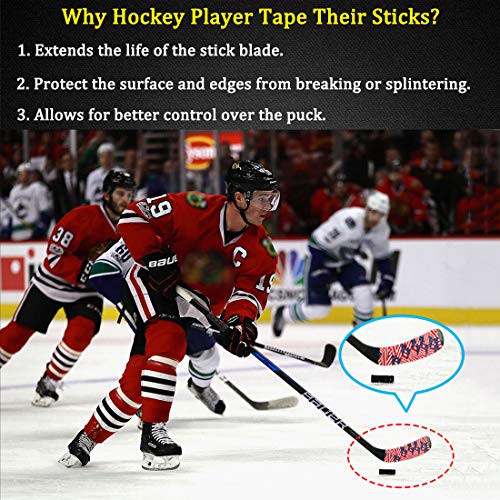 image for Boaton 2Pcs Hockey Tape, Hockey Grip Tape for Hockey Ice Field Lacross