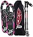 Redfeather Women's Hike Recreational Series Snowshoe Kit, Snowshoes, Poles and Carry Tote, Available In 22, 25 & 30 Inch Lengths, Aluminum Frame, SV2 Bindings, Live Action Hinge, Sure Grip Crampon, & Rip Stop Decking - 1600