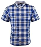 Tommy Hilfiger Mens Short Sleeve Classic Fit Button-Down Shirt (X-Large, Diamond Blue)