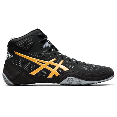 ASICS Men's Dan Gable Evo Wrestling Shoes, 13, Black/Pure Gold