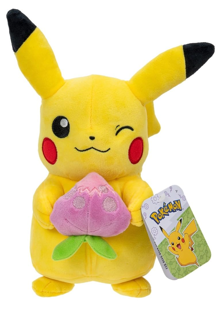 Pokémon peluche Pikachu with Pecha Berry Accy 20cm