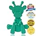Baby Teething Toy Extraordinaire - Little Bambam Giraffe Teether Toys by Bambeado. Toy for Natural Teething Comfort and for Sore Gums - Baby Christmas Gifts- Turquoise