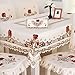 Luxury Cutwork Handmade Embroidery Floral Jacquard Table Cloths Cover Rectangular 59 x 86 inch Approx