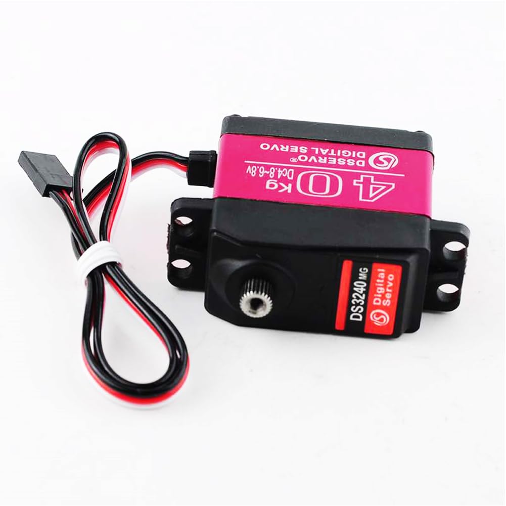 Stemedu 40KG Digital Servo High Speed Servo Motor 45 kg/cm.at (6.8V), Full Metal Gear Servo DS3240 for 1/8 1/10 1/12 Scale RC Boats and Cars (Control Angle 270°, Pack of 2)