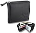 Admetus Men's Zipper Wallet Leather Bifold Wallets Slim RFID Blocking Zip Around Credit Card Holder Compact Small Wallet
