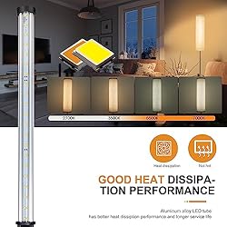 cozywarm LED Floor Lamp with Linen Shade and Remote