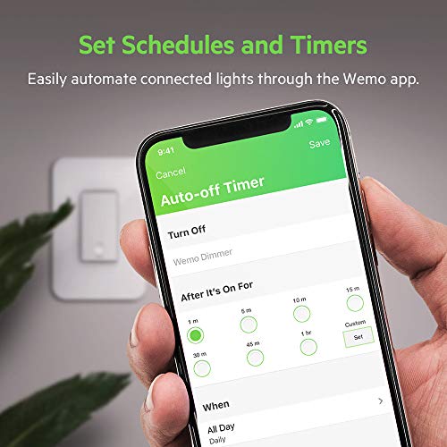WeMo WDS060 Wemo WiFi Smart Dimmer Switch (Dim + Control Lights from