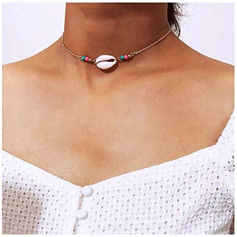 Natural Shell Choker Necklace for Women Hawaii Beach Cowrie Shell Necklace