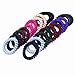 100 Pcs Mix Color Plastic Coil Stretch Wristband Elastic Stretchable Spiral Bracelet Key Ring/Key Chain/Key Hook/Key Holder for Gym, Pool, ID Badge and Outdoor Sports (Dull Polish)