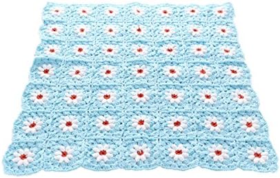 Crochet Newborn Photography Knit Flower Blanket Rug Backdrop Baby Photo Props