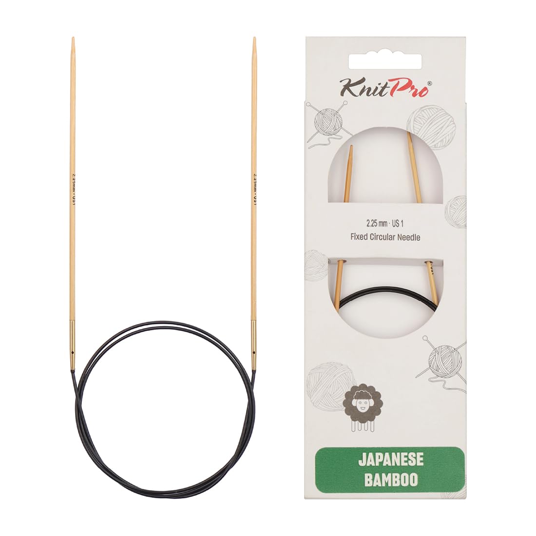KnitPro Bamboo Fixed Circular Needles 40" (100cm) | 2.25mm