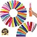 HaiMay 40 Pieces Reusable Popsicle Holders Popsicle Bags Freezer Ice Pop Sleeves Antifreezing Ice Pop Holders, 10 Colors