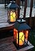 Decorative Lighed Lanterns - Black LED Decorative Lanterns with a Flameless Pillar Candle - Remote Control - 4 Hour Timer - Indoor Outdoor Lighting - Set of 2 - 13