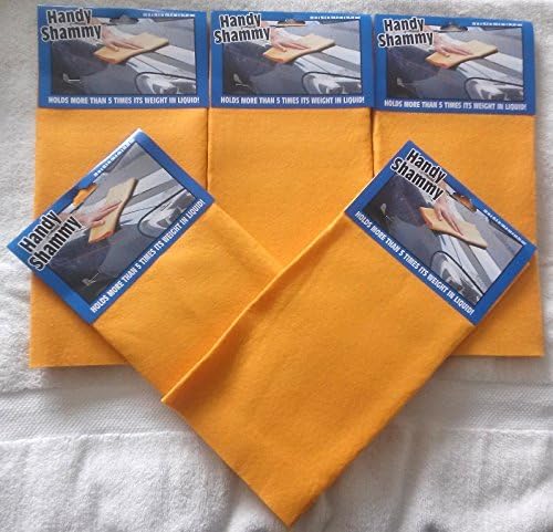 NEW Handy Shammy 5 PACK Reusable Super Absorbent Cleaning Cloth Towel to Dry Car Truck Pet 20" by 13.5" each