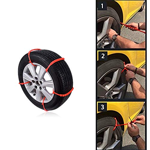 Tickas Car Anti Slip Tire Chains Zip Tie Kit Winter Anti-skid Car Winter Snow Chains Car Winter Driving Security Chains - Thumbnail 4