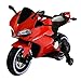 Uenjoy 12V Kids Motorcycle Battery Powered Ride On Motorbike with 2 Speeds, Spring Suspension, LED Lights, Leather Seat , Red