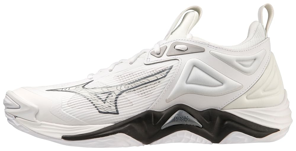 Mizuno Wave Momentum 3 Women's Volleyball Shoe | Womens Volleyball Footwear | White-Black | US Womens 11.5 Image