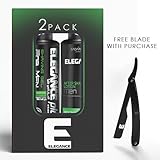 Elegance Plus Shaving Gel/After Shave 500ml (2 Pack w/ Box) with Free Elegance Razor Holder