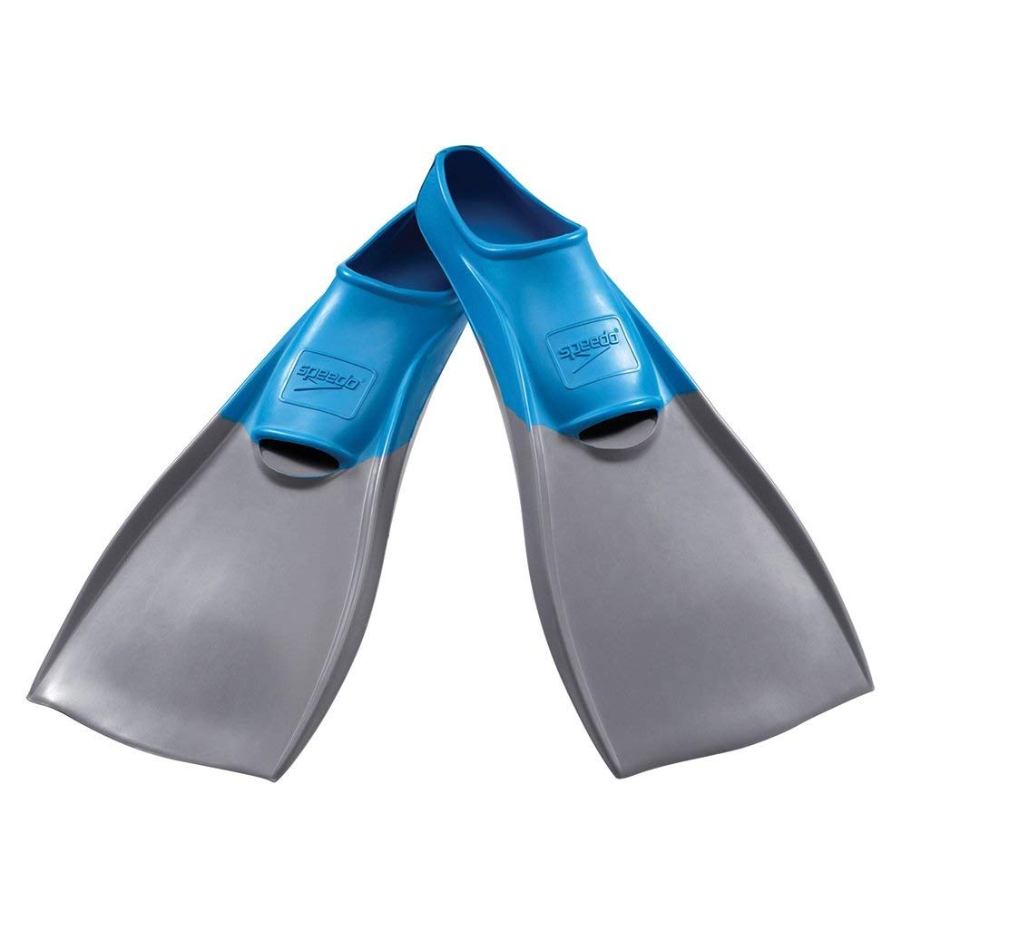 Speedo Rubber Swim Fins (Grey/Blue, Medium) Amazon.co.uk Sports
