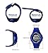 Digital Watch Men Sports Water Resistant 60 Lap 3 Alarm Stainless Steel Ring Stopwatch Dual Time Black Resin Watch Black 442 (Blue-b)