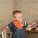 Baby Bandana Drool Bibs + Gift for Boys and Girls – Set of 8 Orange Unisex Bandana Bib, Hypoallergenic & Organic Cotton Baby Bandana Bib by Bubble Pleasure