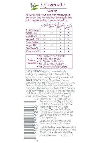 Eniva Premium REJUVENATE Natural Therapy Cream (3.5 oz)