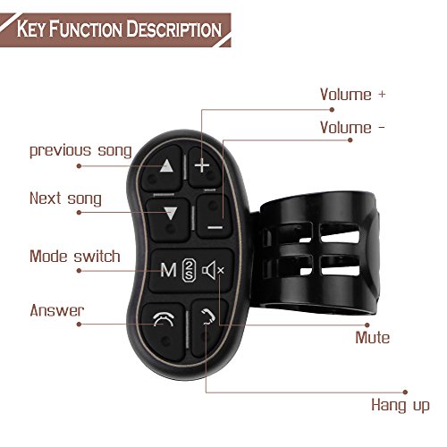 ALLOMN Universal Car DVD GPS Player Steering Wheel Wireless Remote Controller with Audio Volume Bluetooth Switch for DVD Player GPS Navigation System