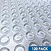 120 Pack Rok Hardware Clear Round Self-Adhesive Rubber Pad Bumpers 3/8