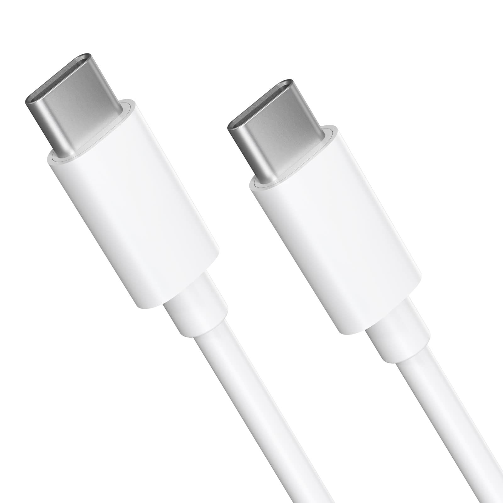 GlobaLink USB C to Cable, 100W Fast Charge Cable 1Pack 2m, Type Charging Compatible for MacBook Pro 2020, iPad Pro, Air 4, Galaxy S20, Google Pixel, Huawei, White