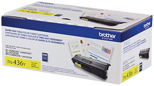 Brother Printer TN436Y Super High Yield Toner-Retail Packaging , Yellow