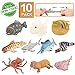 ValeforToy Ocean Sea Animal,10 Pack Rubber Bath Toy Set,Super Stretches Material TPR, Some Kinds Can Change Colour, Floating Bathtub Toy Figure Party,Realistic Shark Octopus Fish