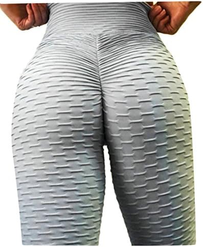 Wofupowga Women Floral Print Butt Lift High Waist Stretch Yoga Legging