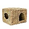 MODEHUAYING-Natural-Seagrass-Mat-Bed-Hideaway-Toy-Hand-Woven-for-Rabbit-Guinea-Pig-Chinchilla-Ferret MODEHUAYING Natural Seagrass Mat Bed Hideaway Toy, Hand Woven for Rabbit Guinea Pig Chinchilla Ferret