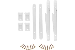 Beaupretty 2 Sets Adjustable Crib Rail Connector with Screws White Plastic Lifting Rail Bracket Kit for Nursery