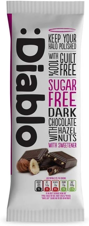 Diablo Sugar Free | Dark Chocolate & Hazelnut 85g | 4 x 85g (UK)