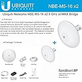 Ubiquiti NBE-M5-16 2-PACK 5GHz NanoBeam M5 16dBi airMAX Bridge