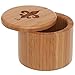 Totally Bamboo Eco-Friendly Salt Box, Fleur-de-lis with 